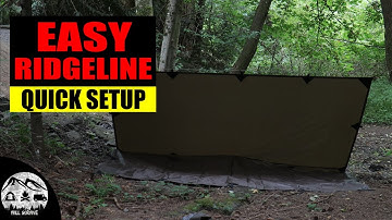 Easy Ridgeline Setup-For Survival Tarps and Hammock Rainflys 2021