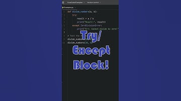 Try/Except Block in Python! #programming #code #python