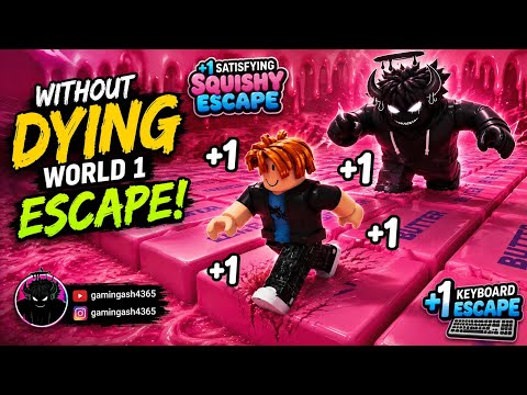 NO DEATH Challenge! 😱 Completing World 1 in +1 Satisfying Squishy Escape