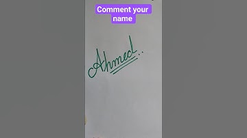 ✨ Cursive Name Art | Stylish Name Writing in Cursive | Calligraphy for Beginners #shorts #Ahmed
