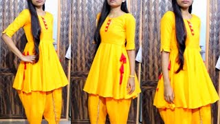 Peplum Kurti Cutting 2021 || Kurti cutting and Stitching For Tulip Salwar in Hindi 2021 : stylen screenshot 3