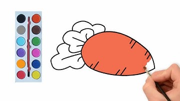 VẼ VÀ TÔ MÀU CỦ CÀ RỐT | SHURI TV