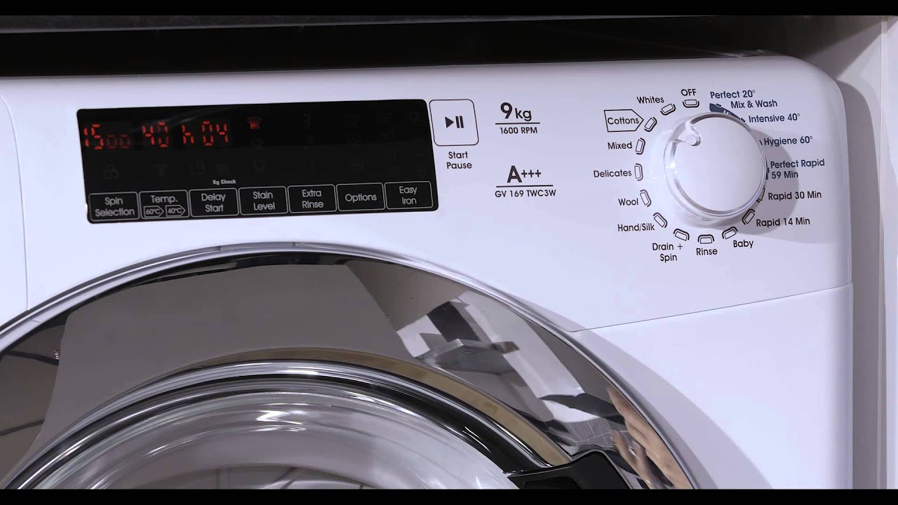 GV169TC3B Candy Washing Machine Product Overview - YouTube