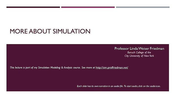 More About Simulation Modeling