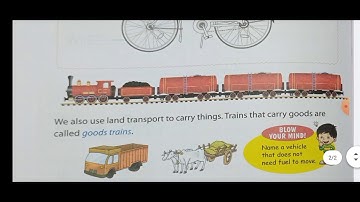 Class 1, Environmental Studies, Chapter 12 Transport Part 1 by Rajni Rani