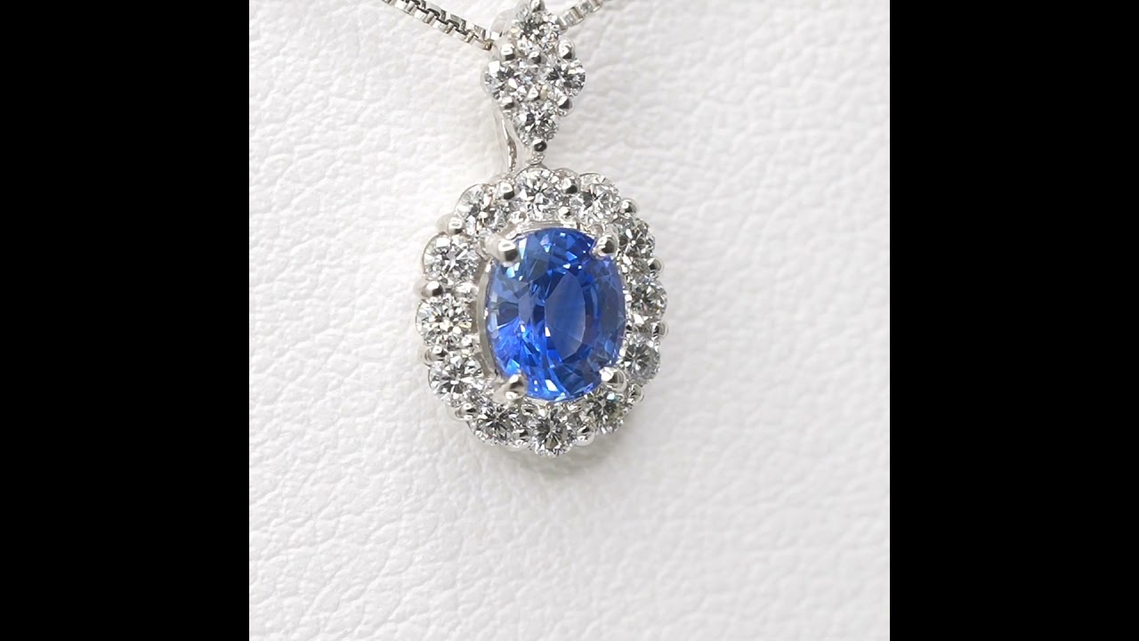 ブルーサファイア ダイヤモンドネックレス SA 0.55ct D 0.24ct 45cm