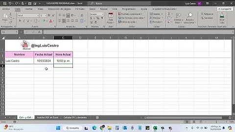 Cómo poner fecha y hora con atajos del teclado en excel