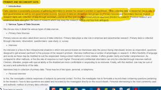 primary and secondary data 1