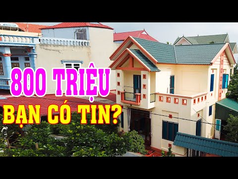 Mẫu nhà 2 tầng mái thái giá 800 triệu