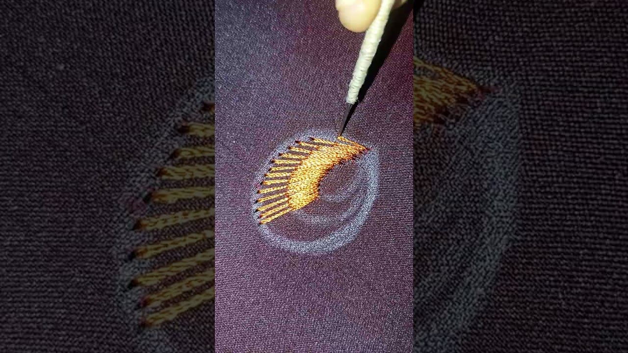 stripped button hole stitch