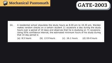 Q-64 | GATE Mechanical-2003 Solved Paper | GATE Mechanical Previous Year Question Solution