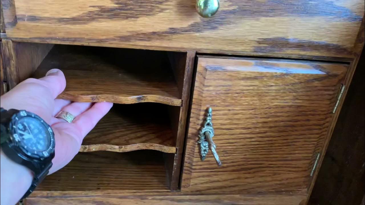 Vintage Roll Top Desk With Hidden Compartments, By Winners Only Brand -  Youtube