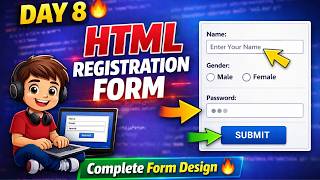 Day 8 | HTML Registration Formof | Full HTML Course (Basic to Advanced) 🚀