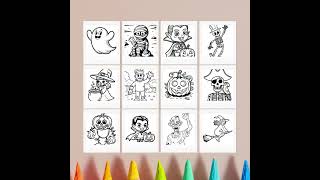 40 Spooky Halloween Coloring Pages for Kids Printable Activity Sheets