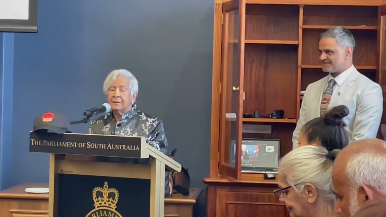 Welcome to Kaurna Land : Kaurna/Narungga Elder Yvonne Agius at Introduction of BILL to SA Parliament