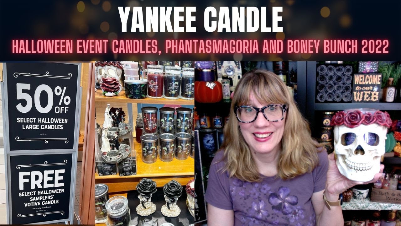 YANKEE CANDLE Halloween Event Candles, Phantasmagoria and Boney Bunch