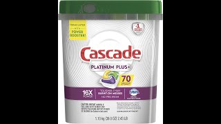 Amazon com  Cascade Platinum Plus Dishwasher Pods, ActionPacs Detergent, Lemon, 70 Count