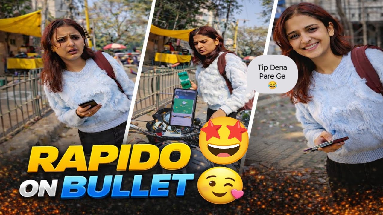 Bullet Rapido Ride 😱 Ladki ka Unexpected Reaction 🤯 Real Experience! Rahul jha Motovlog #Rapido