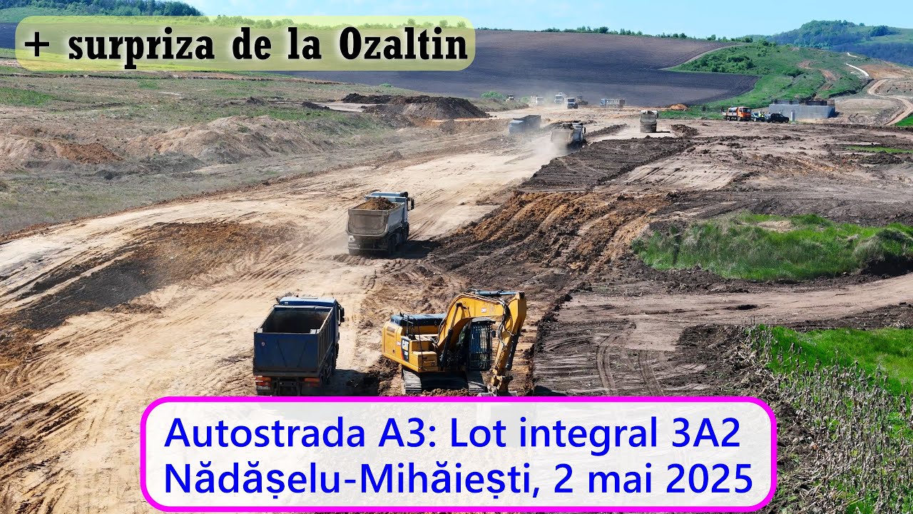 Autostrada A3, lot integral 3A2 Nădășelu Mihăiești, 2 mai 2025 - YouTube