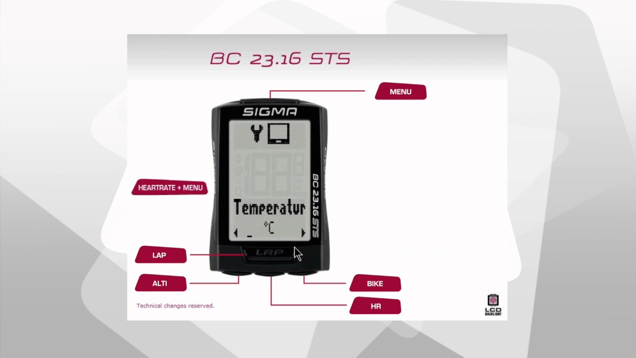 Compteur vélo Sigma BC 23.16