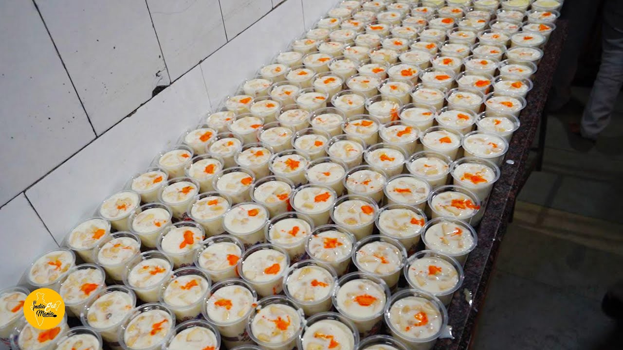 Huge 2000 Glass Lassi Making Rs. 30/- Only l Shreeji Lassi Corner l Ahmedabad Street Food | INDIA EAT MANIA