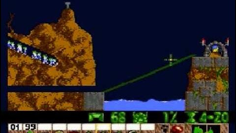 Lemmings Genesis/Mega Drive Walkthrough: Taxing Level 7