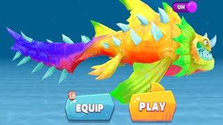 Hungry Shark Evolution - NEW SHRK SKIN - AARON RAINBOW - All 25 Sharks Unlocked screenshot 2