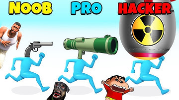 SHINCHAN and CHOP having GUN HEADS | NOOB vs PRO vs HACKER | DREAM SQUAD OP