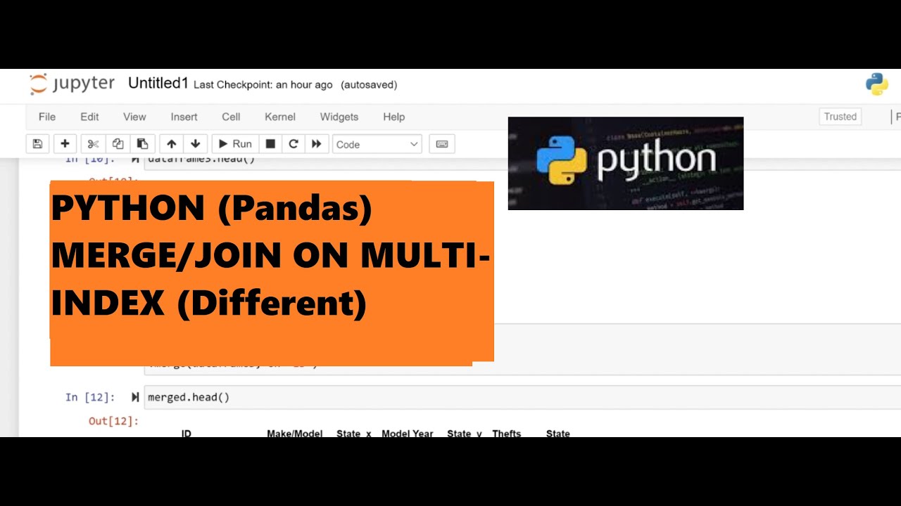 11. Python Joins (Pandas): To Join on Multi-Index (Different index name ...