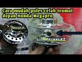Cara mudah poles Tromol honda Megapro depan /restorasi/restoration sparepart motorcycle