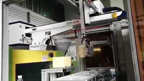 #iml #container #injection 1 cavity round container IML robotic system in 5 dimensions#automation