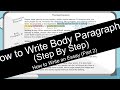 How to write essay body paragraphs  step by step