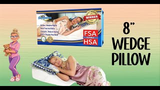 Sleepnitez Fsa Eligible 8" Bed Wedge Pillow – Memory Foam Wedge for Sleeping, Acid Reflux Pillow for