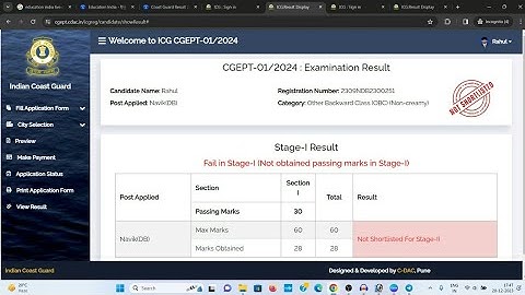 Coast Guard Result Kaise Check Kare || How To Check Coast Guard Result 2023