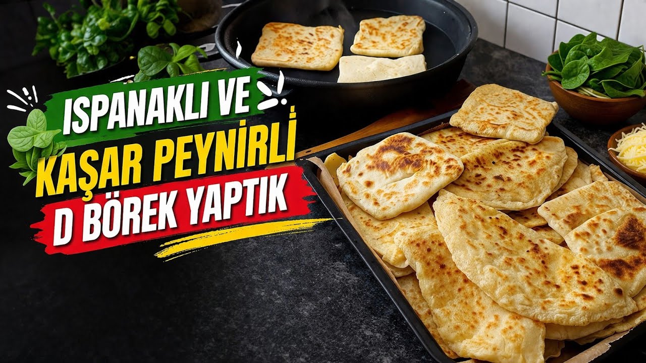 Ispanaklı Kaşarlı Börek Tarifi 🧀 | Tavada Pratik Börek Nasıl Yapılır? (Kolay & Lezzetli) Ispanaklı Kaşarlı Börek Tarifi 🧀 | Tavada Pratik Börek Nasıl Yapılır? (Kolay & Lezzetli)