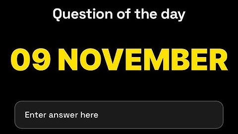 Dropee Question of the day 09 November | Dropee Question of the day Today | #dropee |