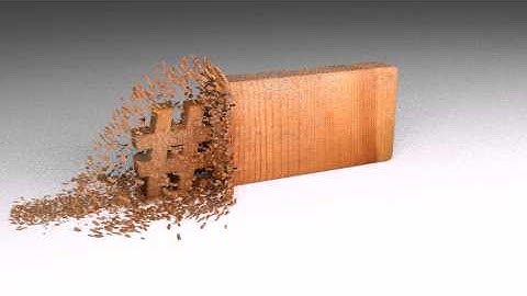 Blender Wood Chipping Text Animation