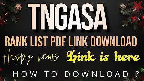 tngasa counselling 2022 | tngasa admission | rank list released | Online counseling process?