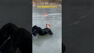 ICE QUIDDITCH !  #ice #quidditch #icequidditch #harrypotter #snitchesgetstitches