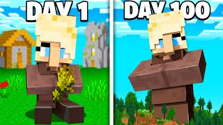 I Survived 100 Days as a BABY VILLAGER in Minecraft!