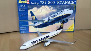 Assembly / Revell 1/144 scale Boeing 737-800 Ryanair/ Zocker J