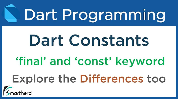 Dart Defining Constants using 'final' and 'const' keyword. Dart Tutorial for Flutter #3.3