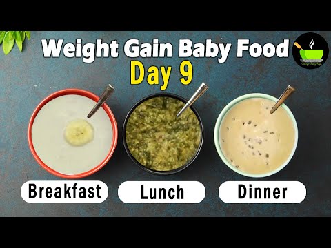 Baby Food | Weight Gain Baby Food Day 9  |Oats Custard Porridge | Spinach Khichdi | Sabudana Kheer | She Cooks