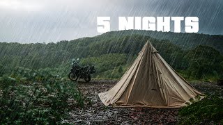 5 Nights of Cold Winter Camping | Nature ASMR