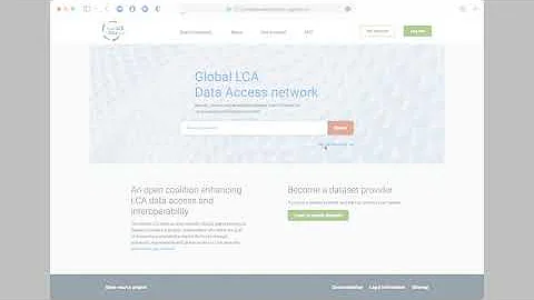 How to use GLAD: Search for LCA datasets