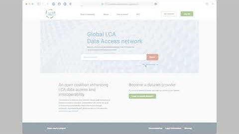 How to use GLAD: Search for LCA datasets
