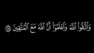 الشهر الحرام بالشهر الحرام والحرمات قصاص/سورة البقرة أية(194-195)#شاشة_سوداء#الشيخ_ياسر_الدوسري