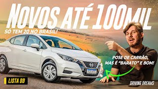 OS 20 CARROS NOVOS ATÉ 100 MIL do Brasil! Fiat Mobi, VW Polo, GM Onix, Nissan Versa... 300