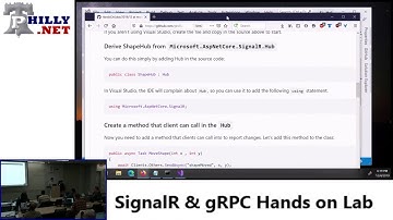 SignalR & gRPC HOL