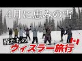 春のウィスラーで雪を当てた男達の2日間!スノーボーダー&スキーヤー総勢8名の大旅行!